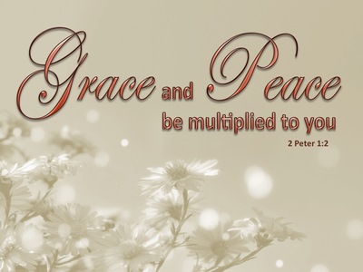 2 Peter 1:2 Grace And Peace Be Multiplied To You (beige)